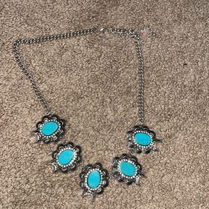 Turquoise necklace adjustable